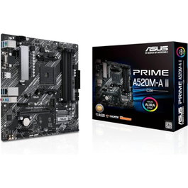 ASUS Placa Base Prime A520M-A II/CSM Socket AM4 Micro-ATX, DDR4, HDMI, DisplayPort, D-Sub, M.2 PCIe 3.0, USB 3.2 Gen 1, Aura Sync RGB, para Ryzen 3000/4000/5000 Series
